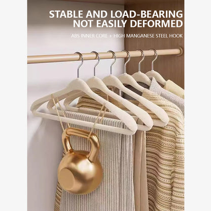 Wide Shoulder Velvet Hangers Non-Slip Heavy Duty Flocked Coat Hangers Space Saving