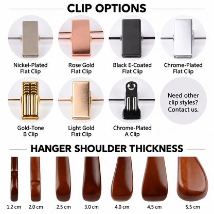 Luxury Solid Wood Wide Shoulder Suit Hangers with Non-Slip Trouser Bar
