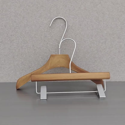 Wholesale Children’s Wooden Hangers & Pants Hangers with Clips