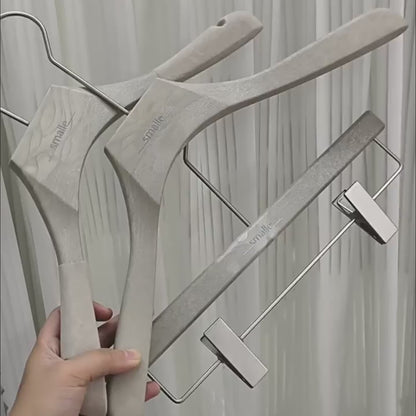 Custom Non-Slip Flocked Resin Hangers with Clips for Boutique Display
