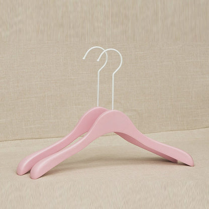 Pink Wooden Hangers Non-Slip Velvet Clothes Hanger for Women's Boutique & Home