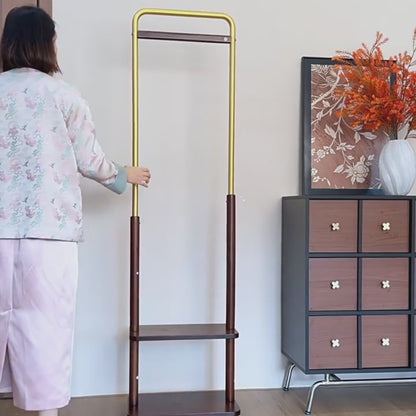 Freestanding Rolling Clothing Rack with Shelf for Bedroom, Entryway & Closet