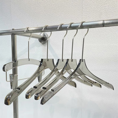 Grey Acrylic Hangers for Suits & Jackets - Premium Unisex Clothes Hangers (50 Pack)